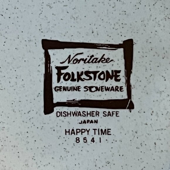 Noritake Folkstone 5 Cereal Bowls Happy Time 8541 Genuine Stoneware Red Flower - Picture 9 of 10